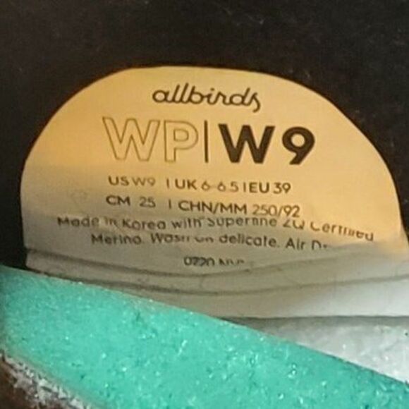 Allbirds Womens Size 9 Black Wool Piper Merino Casual Comfort Shoes - Picture 7 of 7